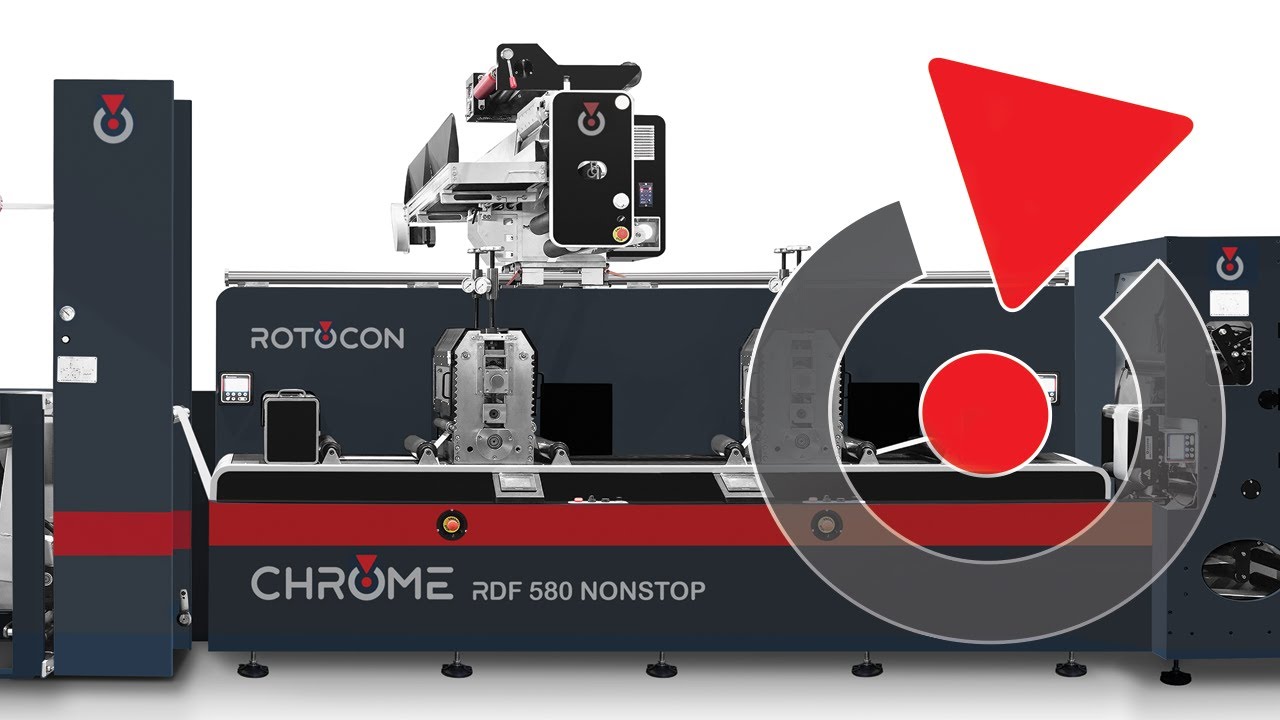 ROTOCON RDF 580 NONSTOP with a Turret Rewinder