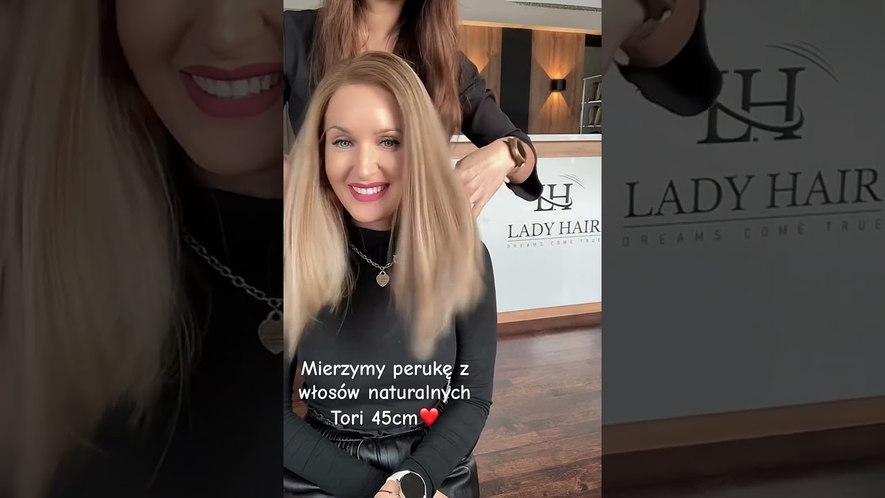Lady Hair -Mierzymy perukę z włos&oacute;w naturalnych model Tori 45cm👱&zwj;♀️