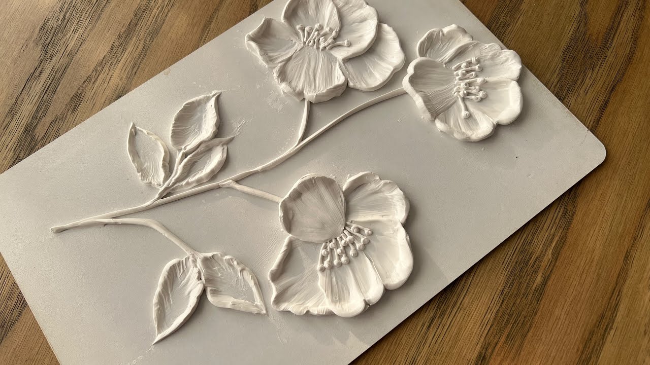 Flower texture painting on canvas _step by step part 1