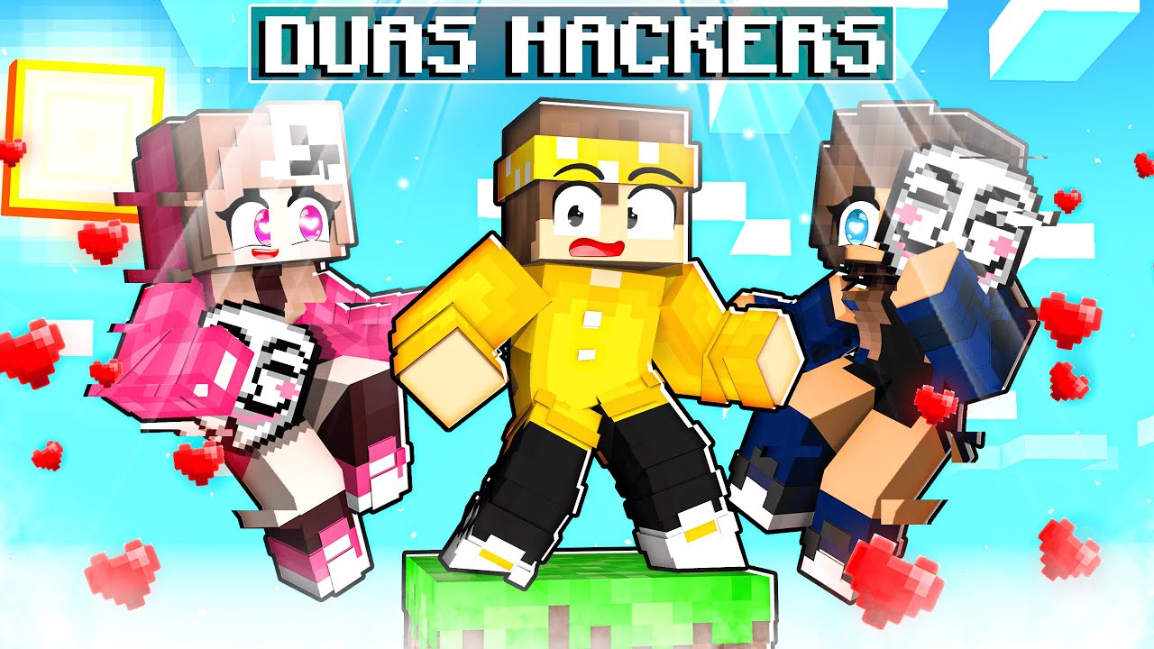 PRESO em APENAS UM BLOCO com DUAS HACKERS no Minecraft