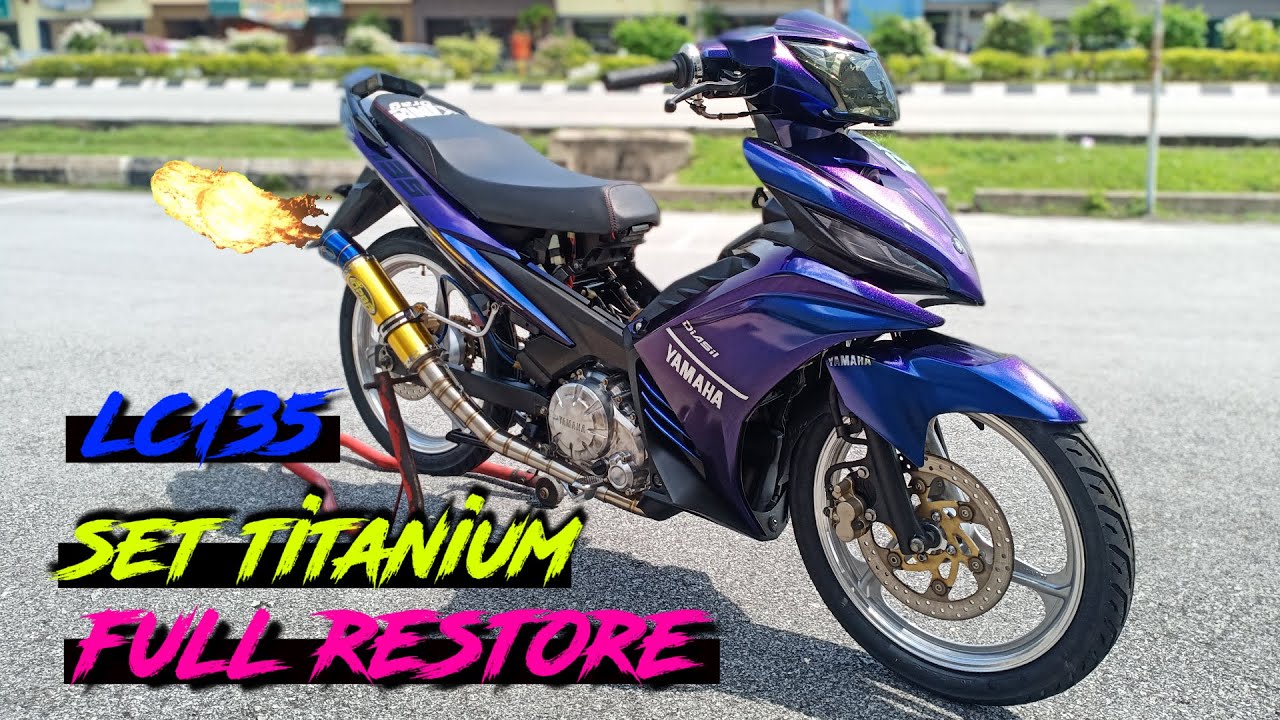 Lc135 Full Restore X OPBA Exhaust Open #Set Titanium