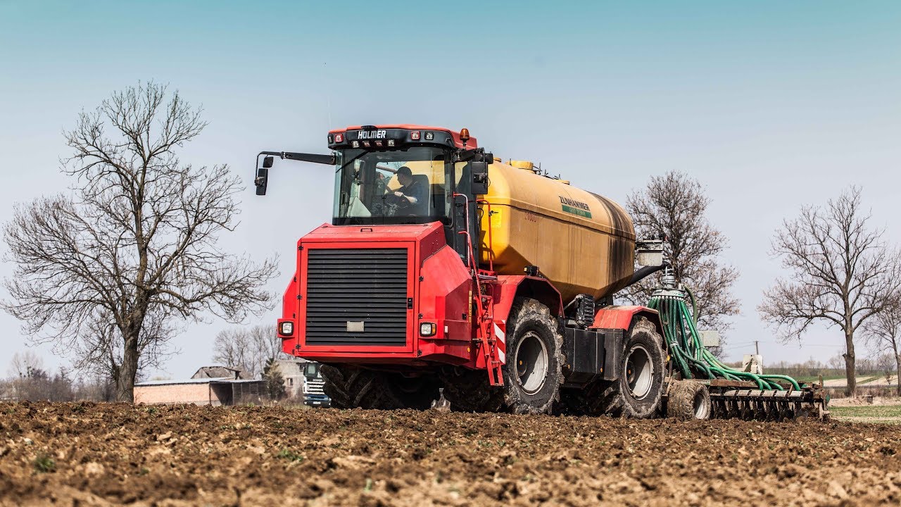 Holmer Terra Variant 500 czyli rozlewanie pofermentu, gnojowicy z biogazowani w Mełnie
