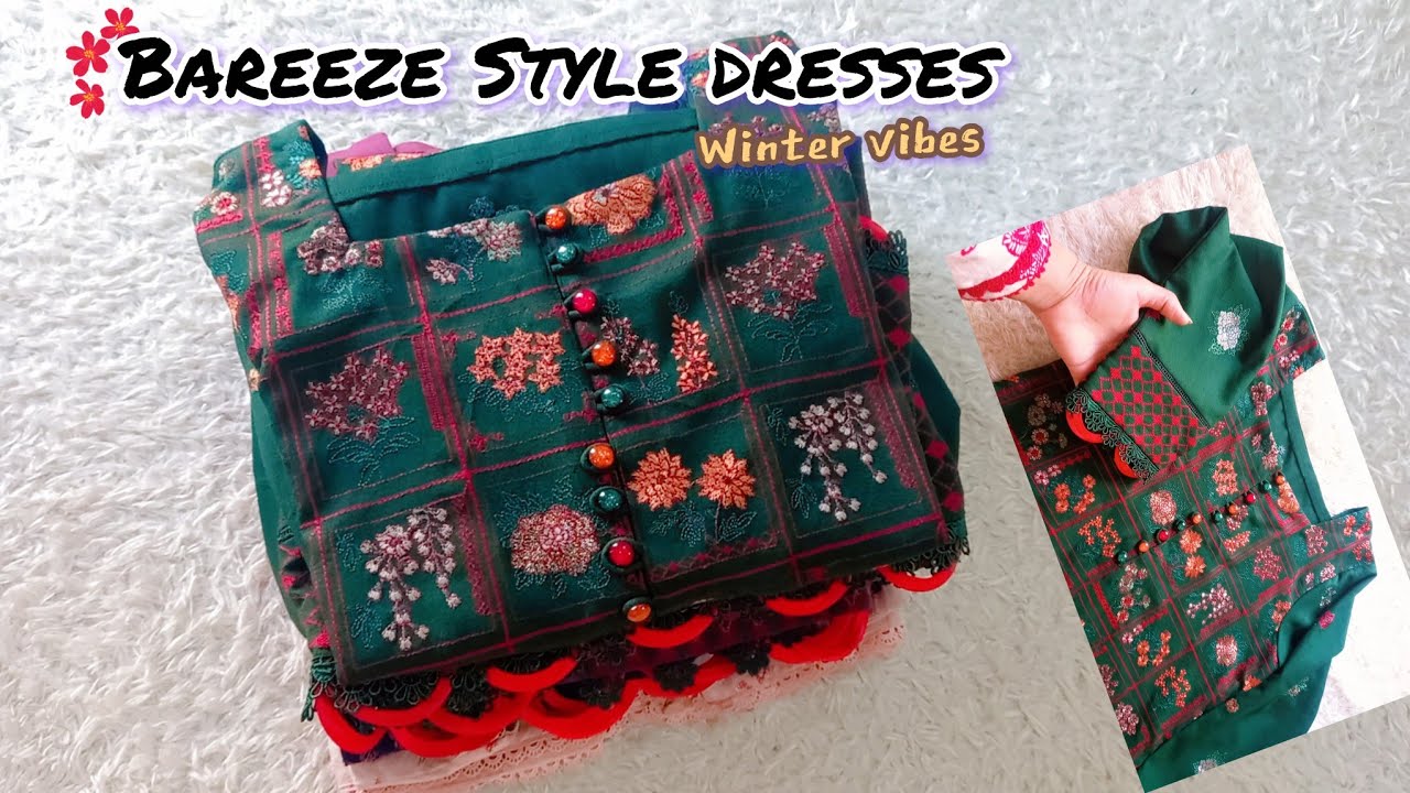 Bareeze style embroidered winter dress design ideas/ How to stitch home made winter suits 2025/26