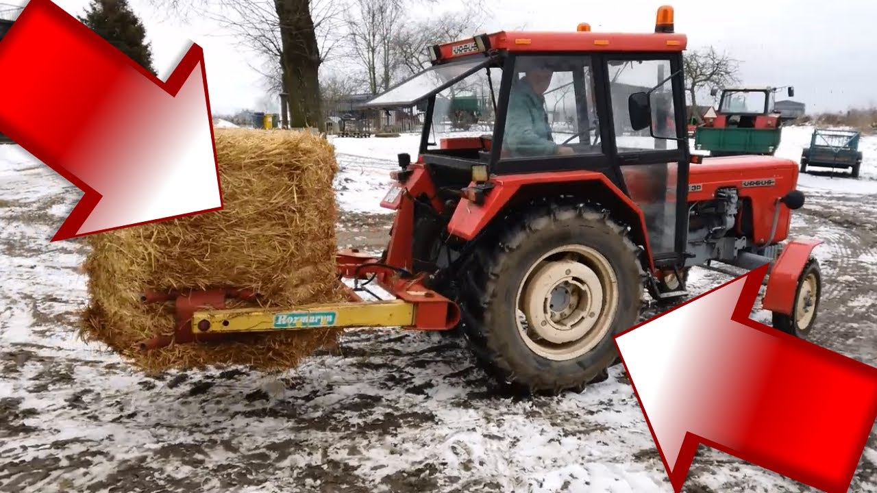 Nabytek (Chwytak Sipma Rozmaryn) -  Wożenie balotów do obory Ursusem C-360 3p