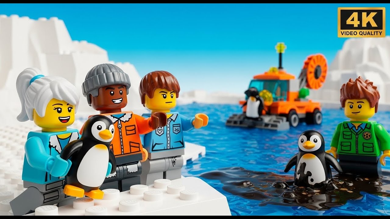 Rescuing Penguins from an Oil Spill in LEGO City Arctic! 🐧🛢️🧼