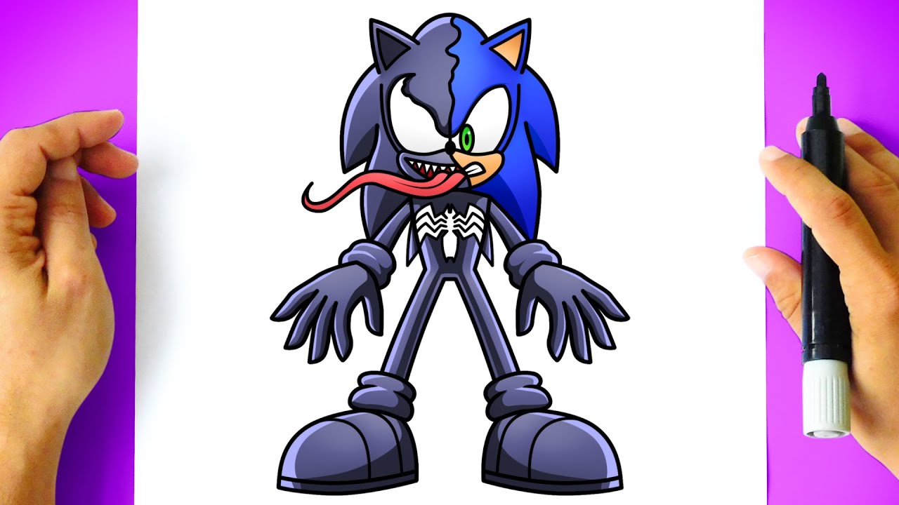 Como DESENHAR o SONIC VENOM - Como DIBUJAR a SONIC VENOM - How to DRAW SONIC VENOM