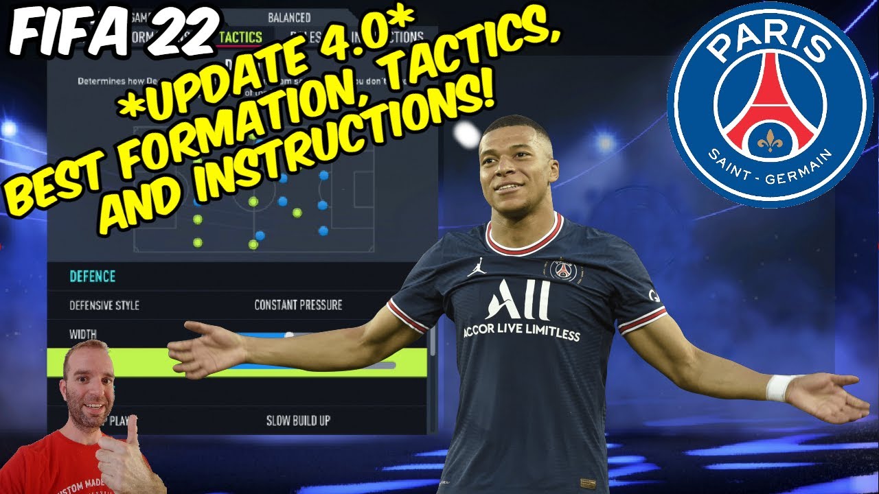 *UPDATE 4.0* FIFA 22 - BEST PSG Formation, Tactics and Instructions