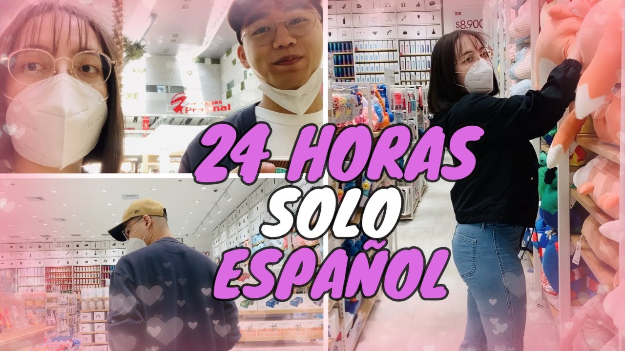 ¡HABLE EN ESPAÑOL A MI NOVIO 24 HORAS! 😱 *Pobresito*