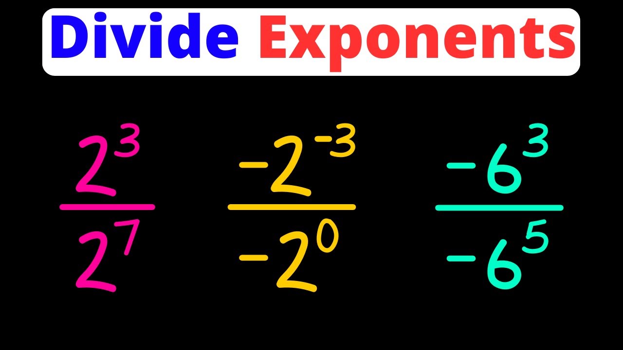 Divide Exponents: SAME Base with DIFFERENT Powers | Eat Pi