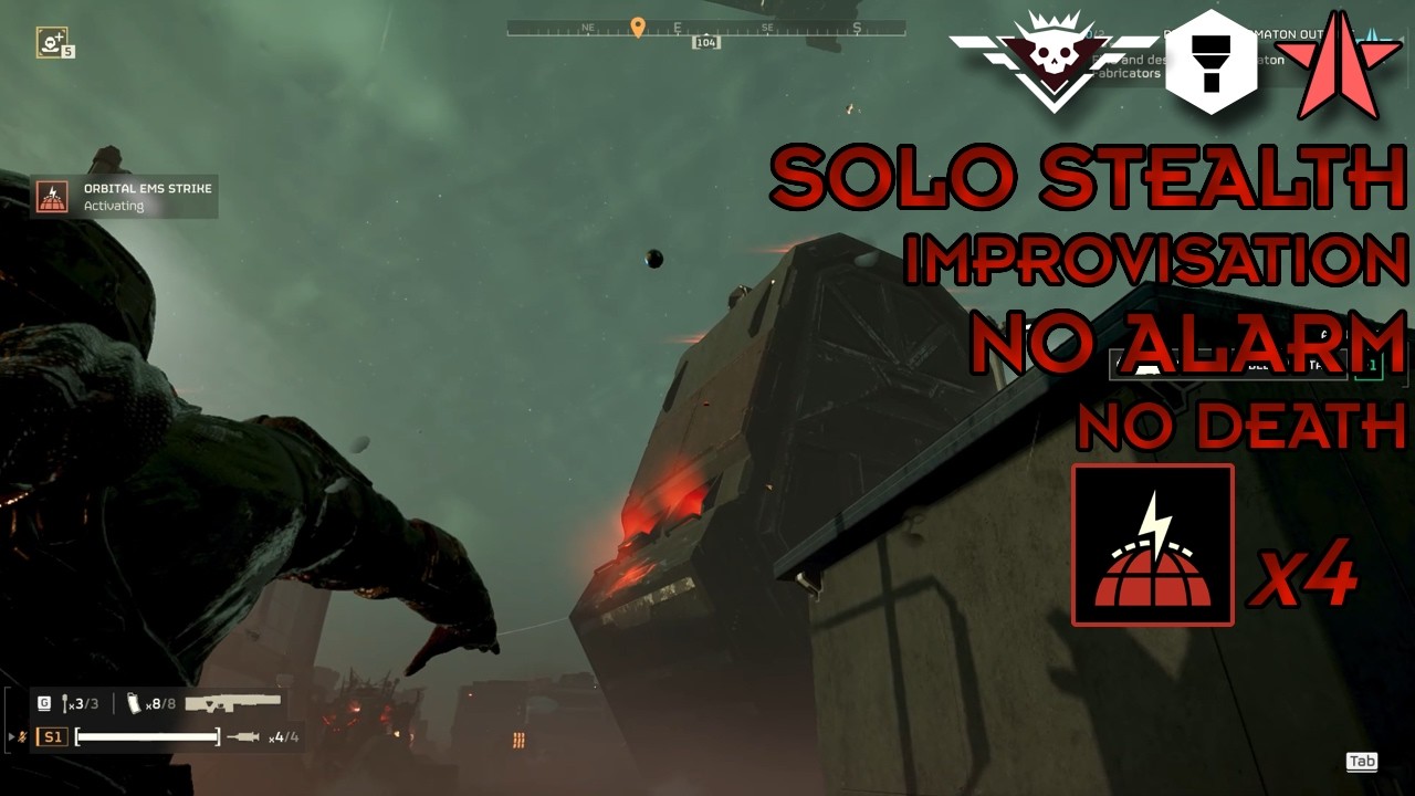 Helldivers 2 - 4x EMS Strike Stealth Sabotage Air Base (Super Helldive/No Alarm)