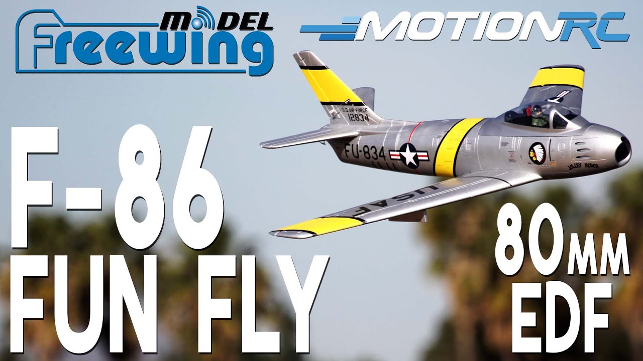 Freewing F-86 80 мм EDF Fun Flight | Motion RC