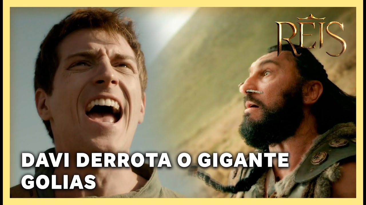 HISTÓRIA DO REI DAVI: Davi derrota o gigante Golias