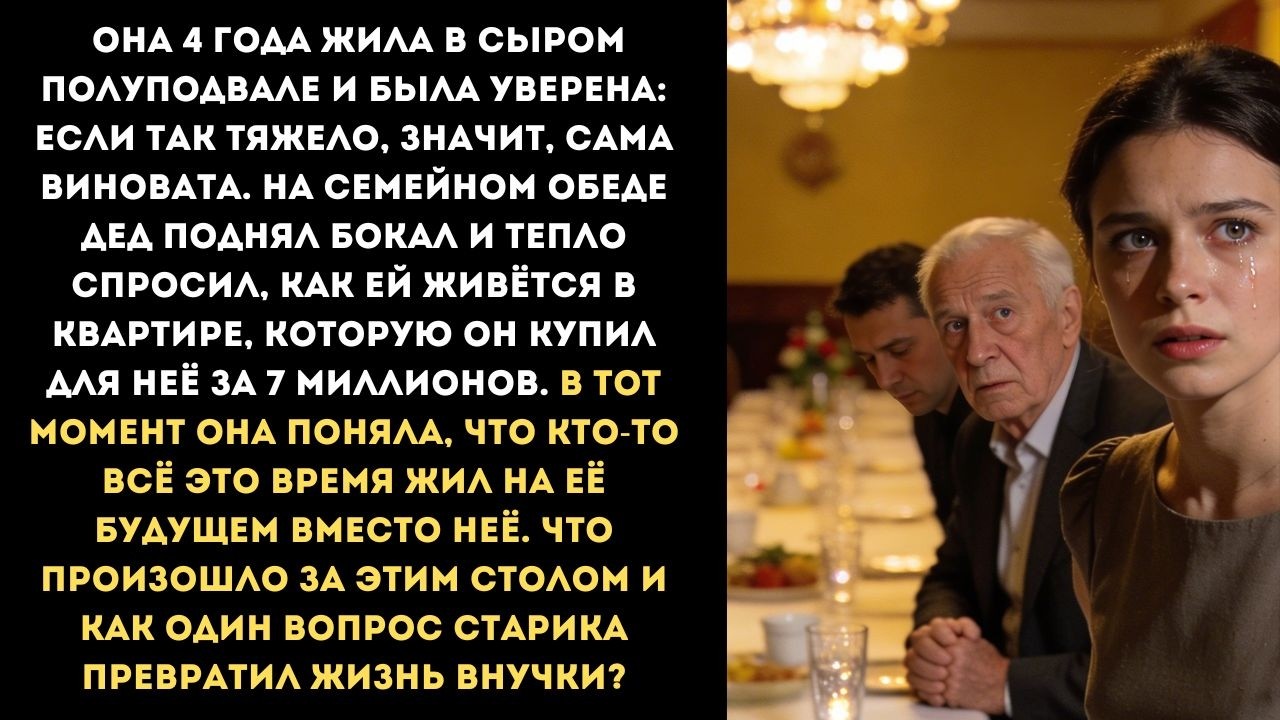Внучка, как тебе живётся в квартире — спросил дед. А я живу на полу в подвале