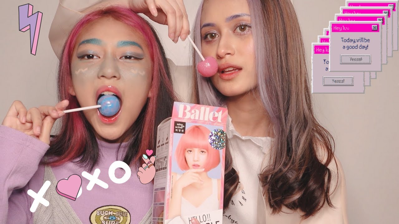 cat rambut hello bubble mise en scene ballet pink edition