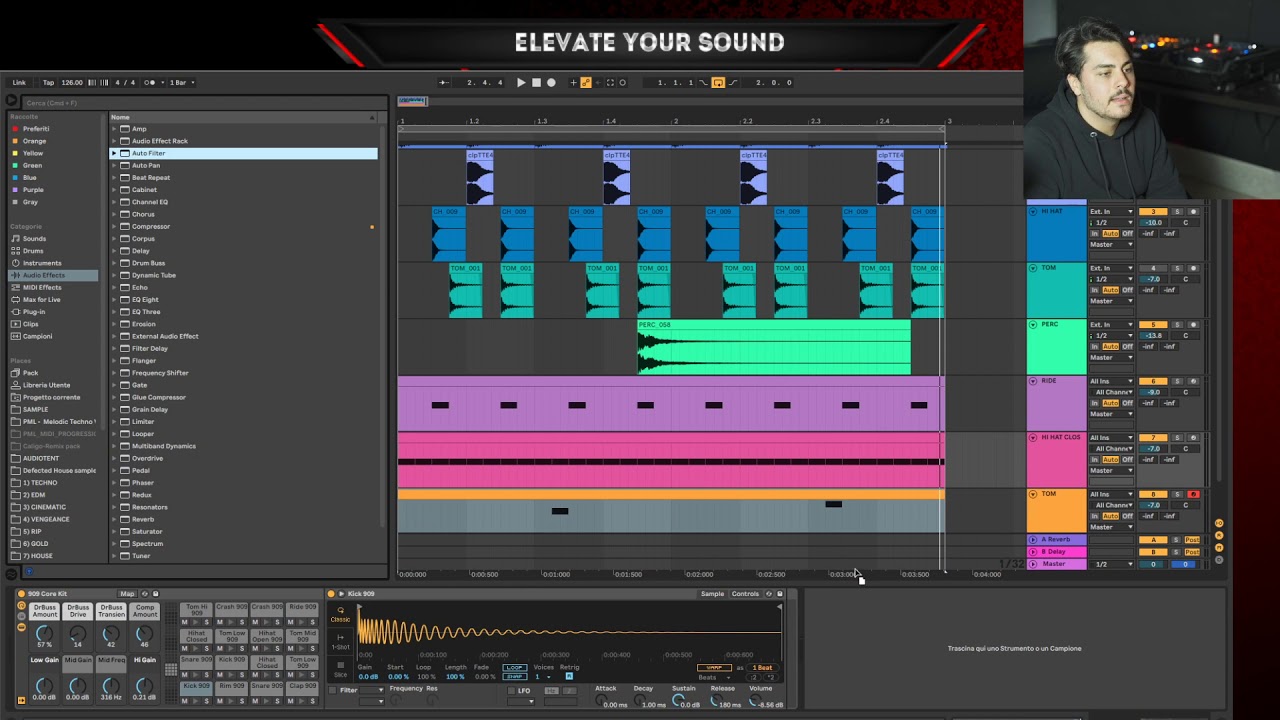 Gli Audio Effect Di Ableton Live 10 [008] [CORSO DI ABLETON LIVE 10 DALLE BASI] [TECHNO HOUSE]