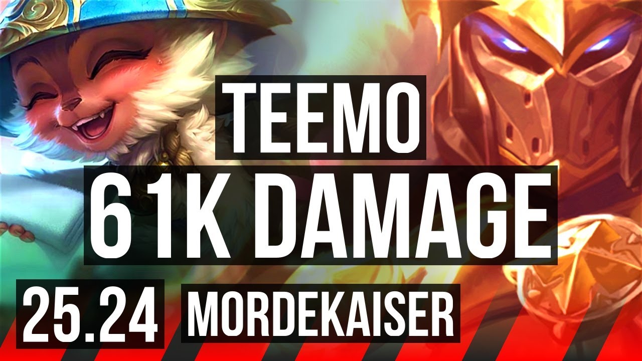 TEEMO vs MORDEKAISER (TOP) | 61K damage, Fleet Footwork | EUW Master | 25.24