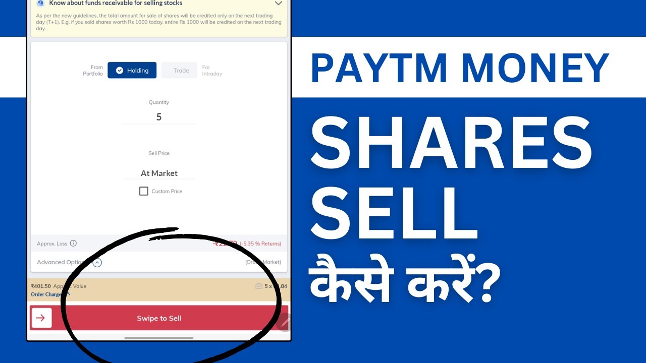 Paytm Money me Share Kaise Beche? Sell Holding/Intraday Stocks in Paytm Money