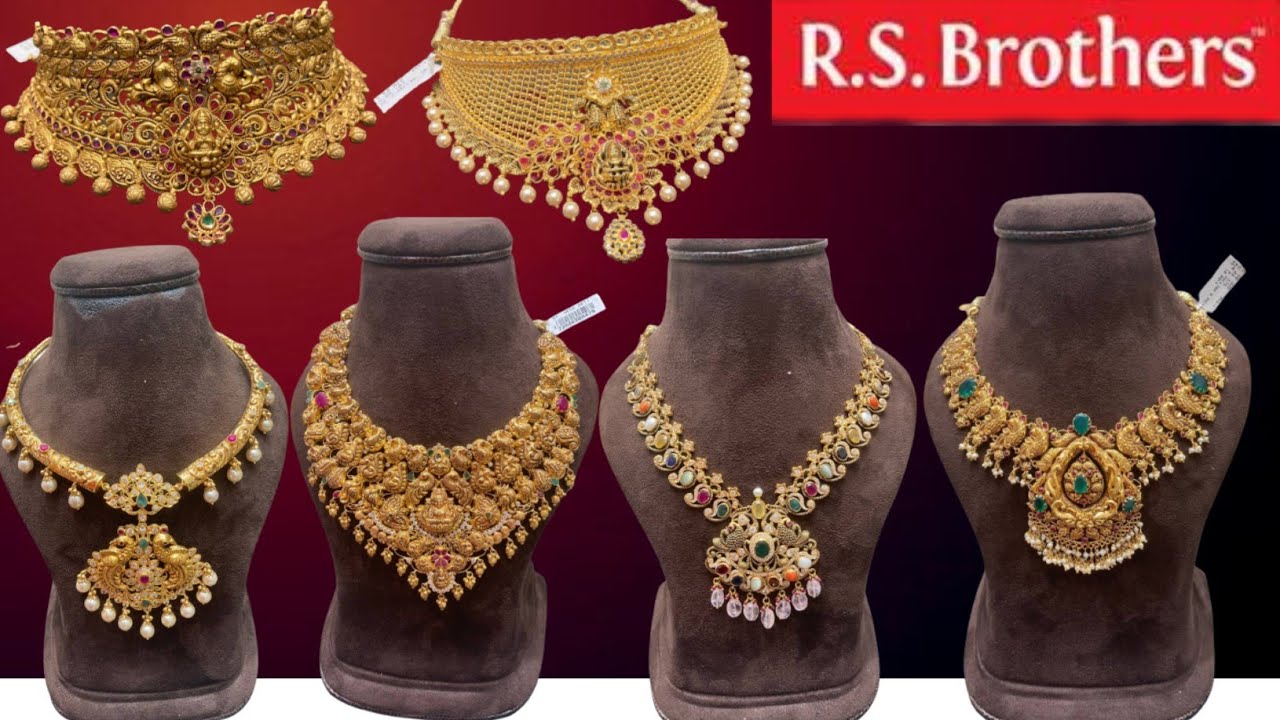 R.S.Brothers exclusive necklace and choker designs with weight//Latest necklace designs with weight