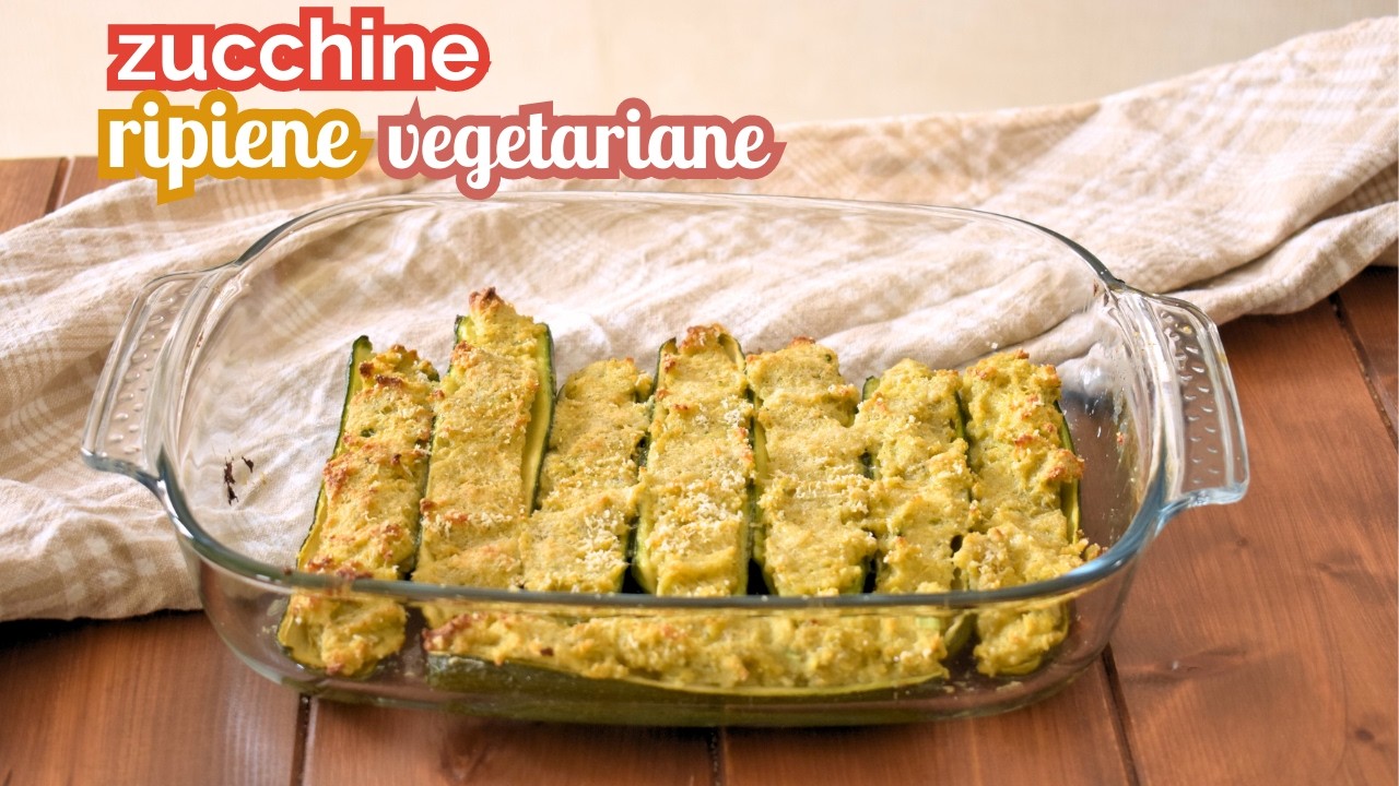 Zucchine ripiene vegetariane - ricetta con pane raffermo facile e veloce