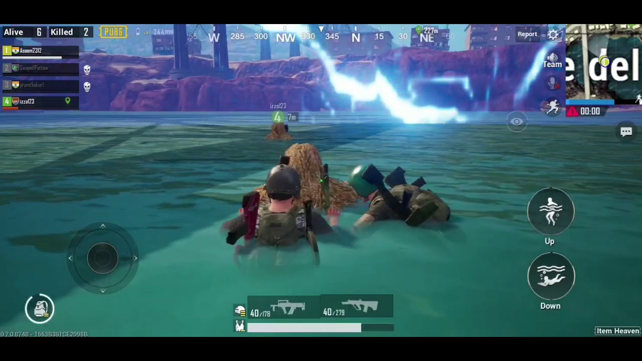 Final playzone in water(chicken dinner)