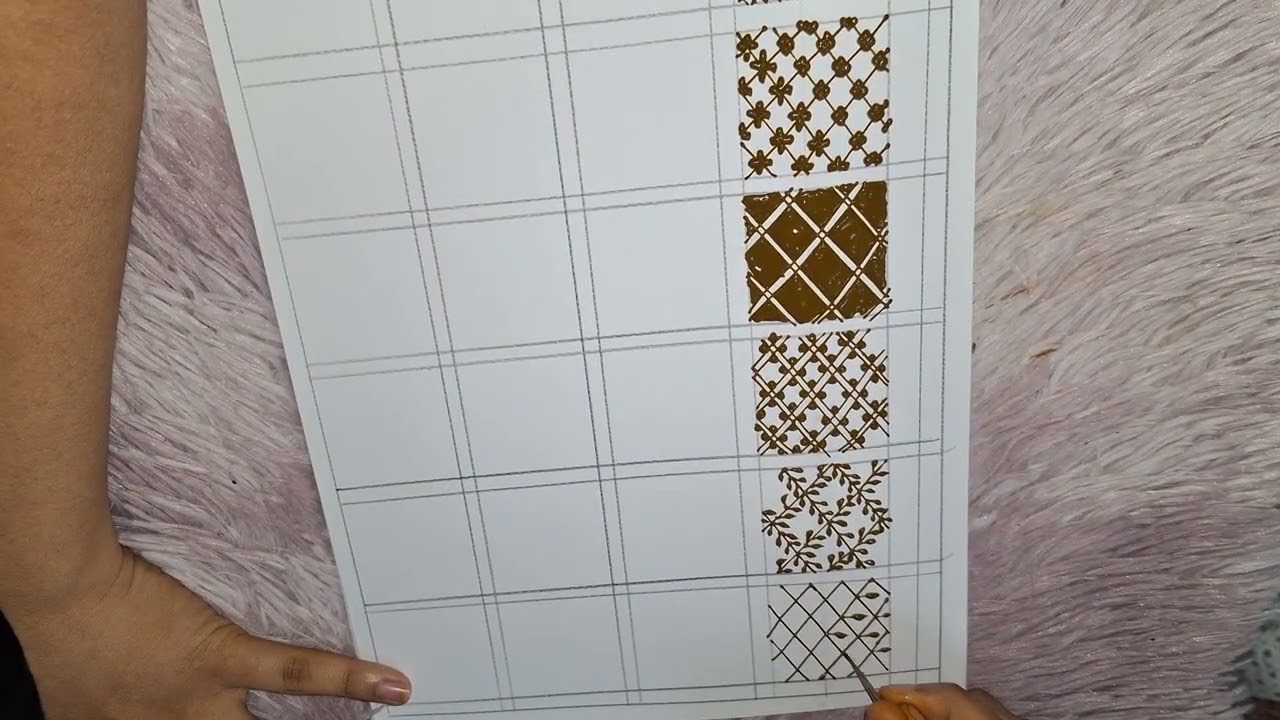 Day 2 Basic checks heena design for beginners #mehandilovers #henna #mehndi 