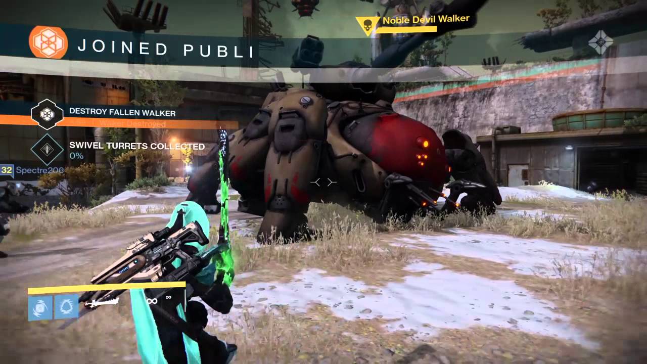 Destroying Fallen Walker with Blade of Crota Sword