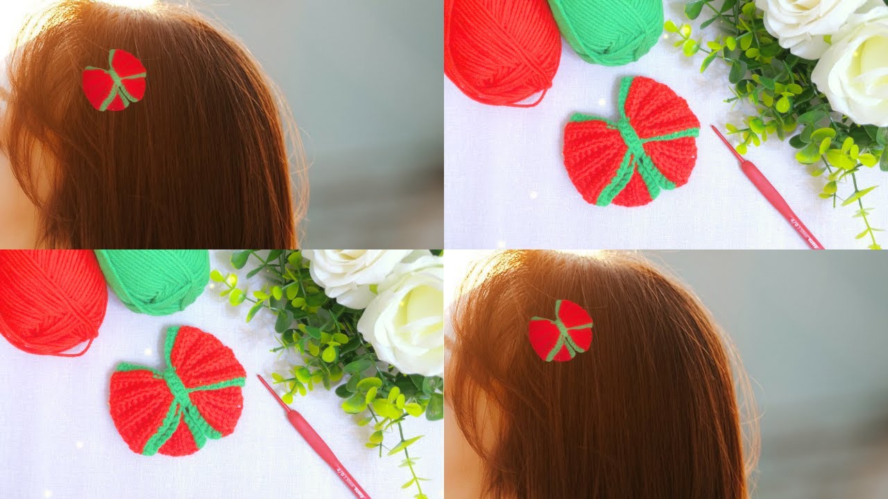 Super Healing! Use crochet to knit your own Christmas Bow, a Creative Handmade Gift
