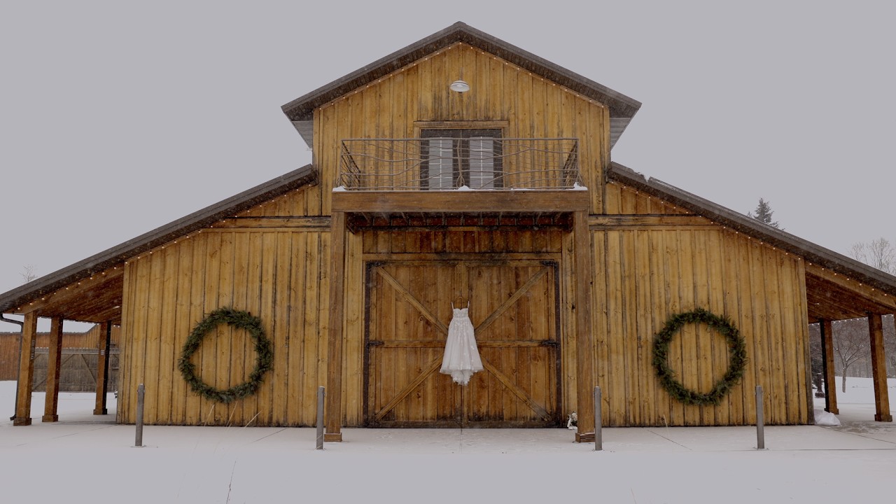 Kameryn & Andrew's Winter Wedding Rustic Venue 