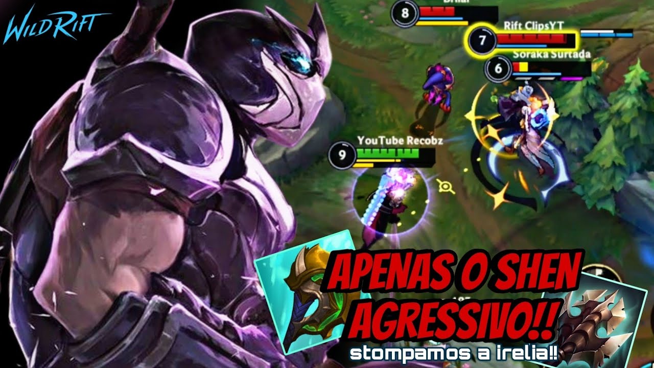 COM O SHEN VOCÊ É AGRESSIVO DESDE O INÍCIO!! LoL Wild Rift