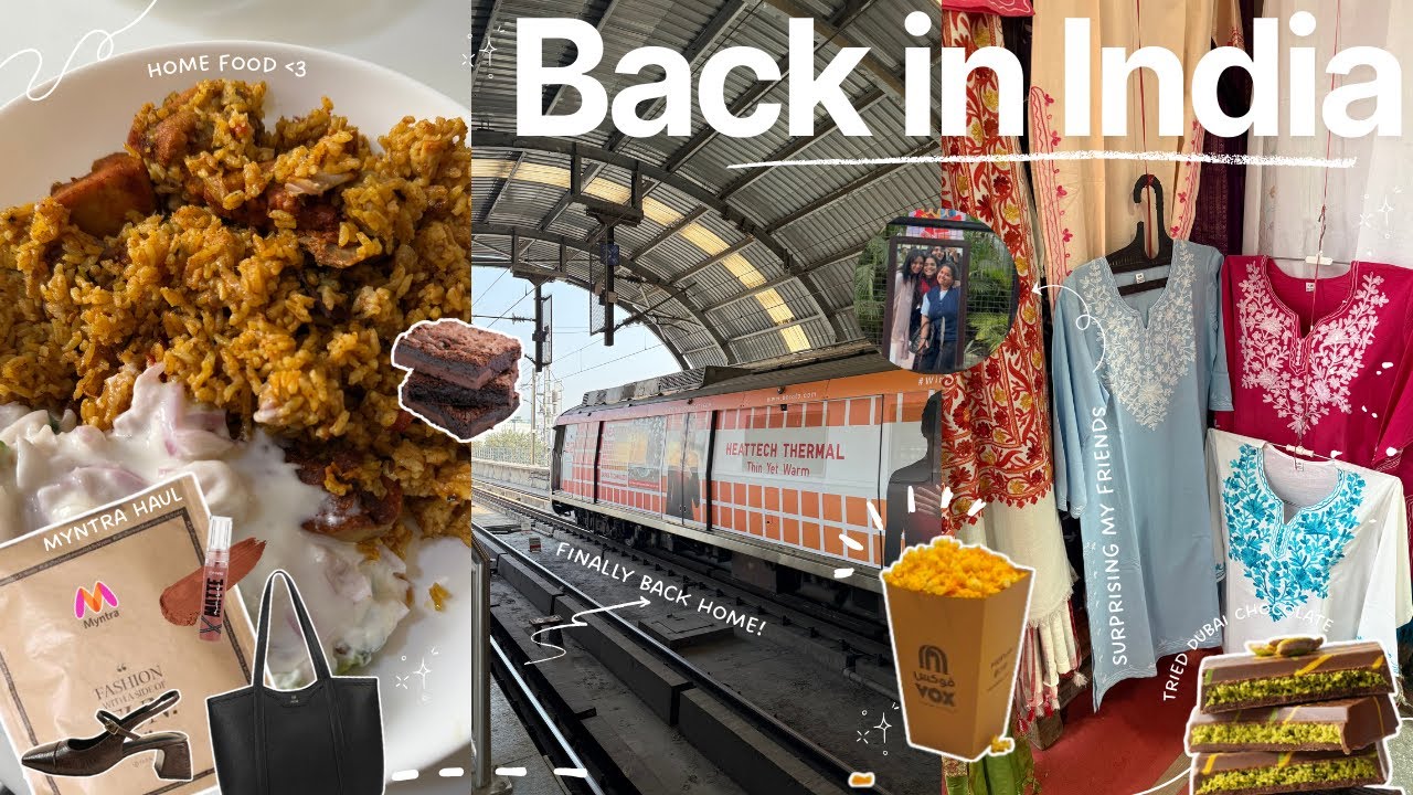 Semester Break Reset: Back in India, Cooking, Journaling, Study Vlogs + Shopping haul ✨📚🥰