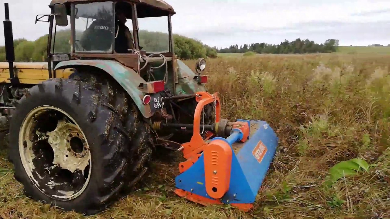 C-360 3p Błotniak - Mulczowanie podmokłej łąki.