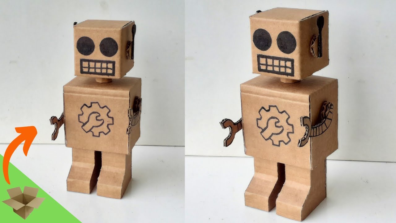 Robô feito com PAPELÃO