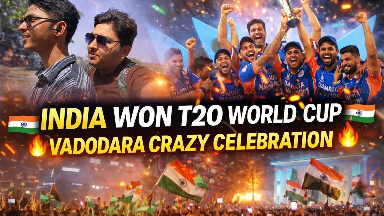 Team India Wins T20 World Cup 🏆 | Vadodara Streets Go Crazy with Celebration 🇮🇳🔥