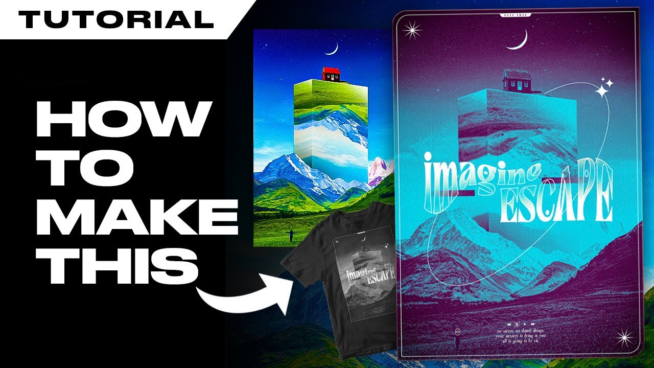 How to make a #glasseffect poster design - Graphic Design Tutorial