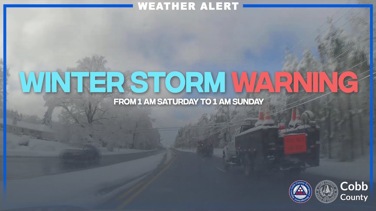 Here we go AGAIN - Cobb DOT Pretreats Roads for Winter Storm Warning!