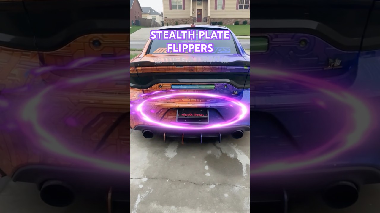License Plate Flippers on Hellcat Transformers #stealthplates