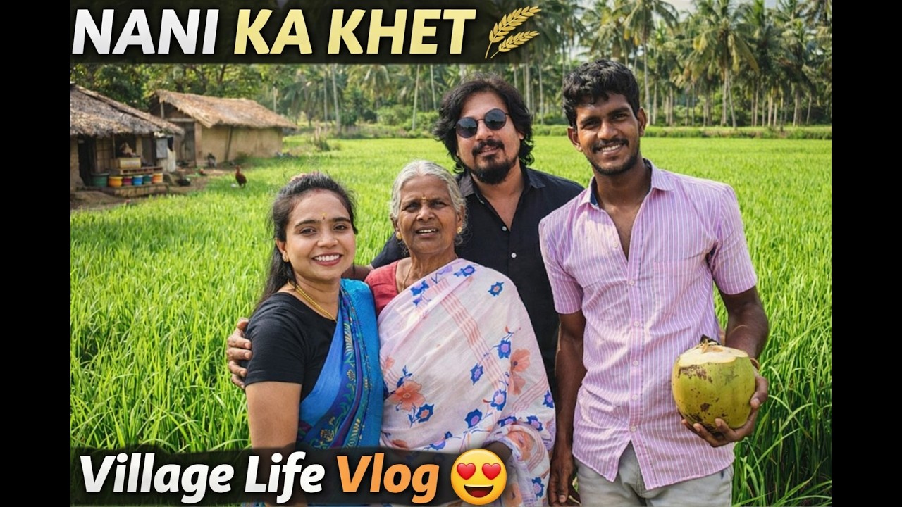 South India Village Life 🌴 | Srini Ki Nani Ke Khet | Fresh Coconut Water & Banana 🍌 | Village Vlog