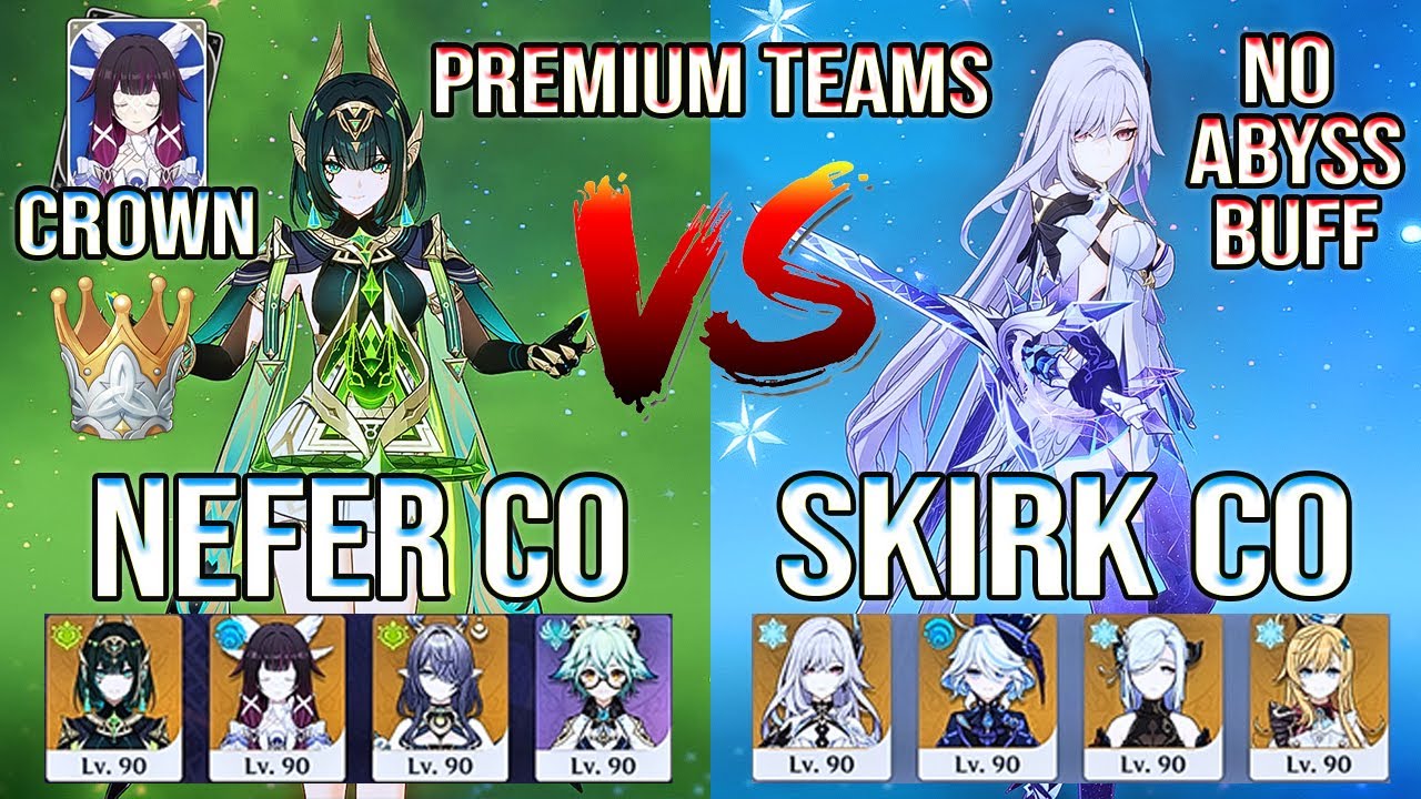 ⚡ Premium Showdown: Nefer VS Skirk + Columbina Best Support (Spiral Abyss 12 | Genshin Impact)