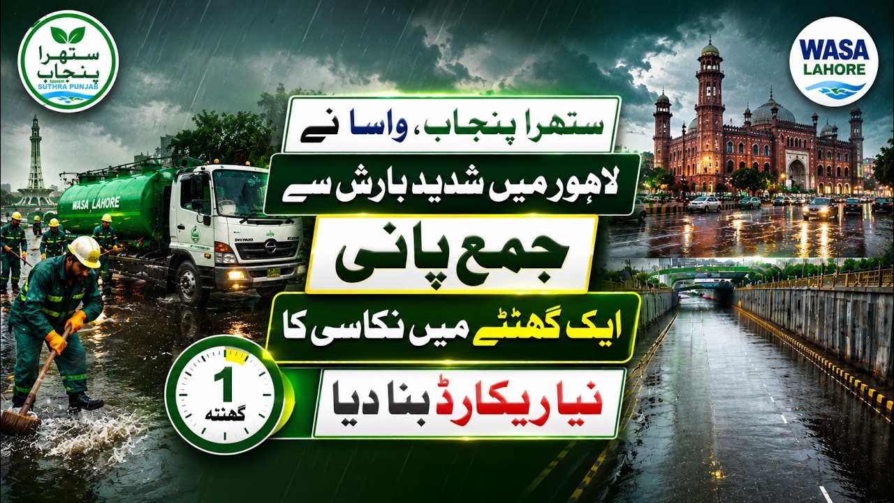 Suthra Punjab, WASA Makes History | Lahore Rainwater Cleared in Record Time | Lahore Sets Record