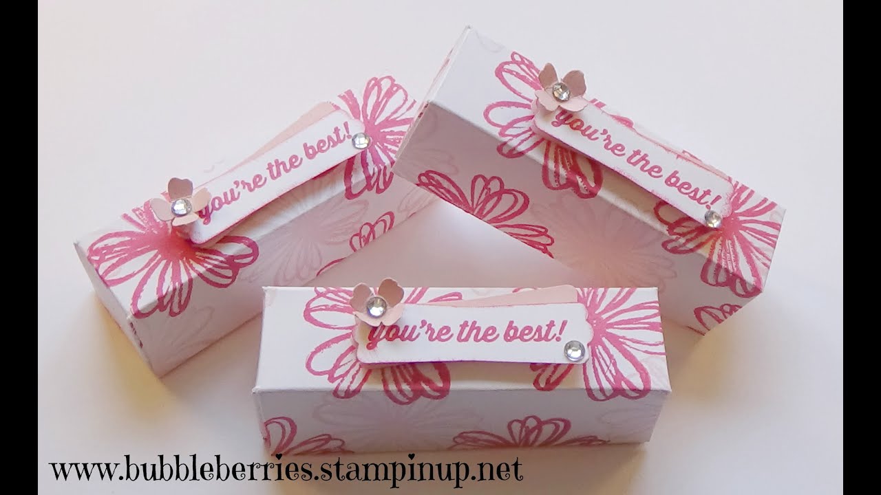 Stampin' Up! Lipstick/Gloss or Treat Gift Box using Flower Shop