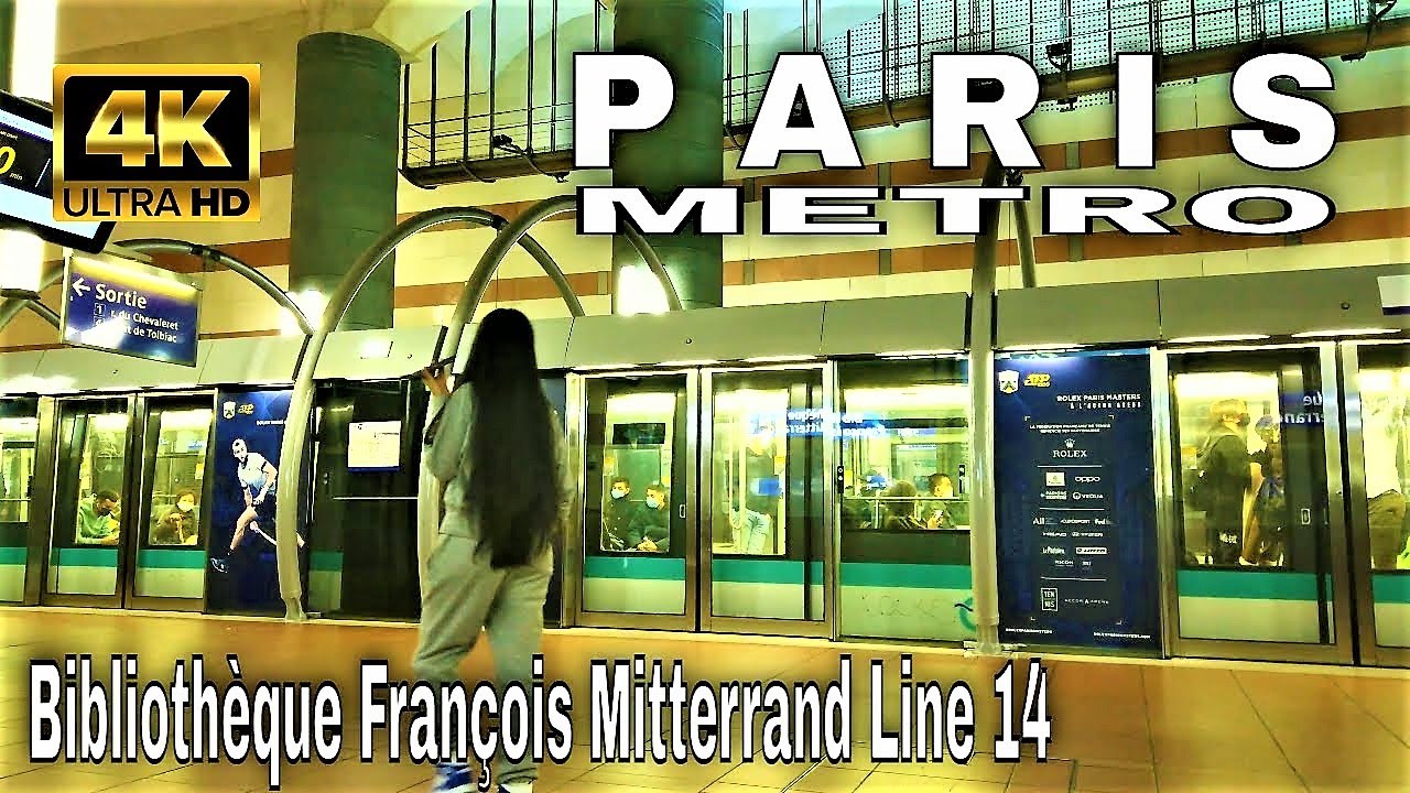 🇫🇷Paris Metro Line 14 RATP  -  Bibliothèque François Mitterrand Station 【4K】
