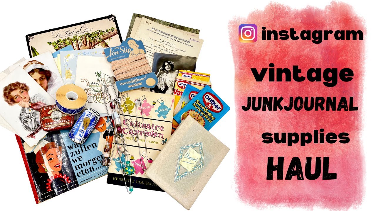 VINTAGE JUNKJOURNAL SUPPLIES HAUL- #junkjournalideas #thrifting #vintage #journalsupplies