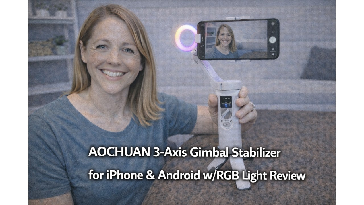 🎥 AOCHUAN 3-Axis Gimbal Stabilizer for iPhone & Android w/RGB Light Review 🌈