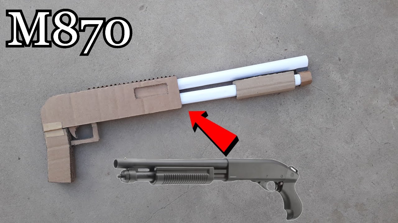 Como hacer una Escopeta Recortada M870 de cartón
