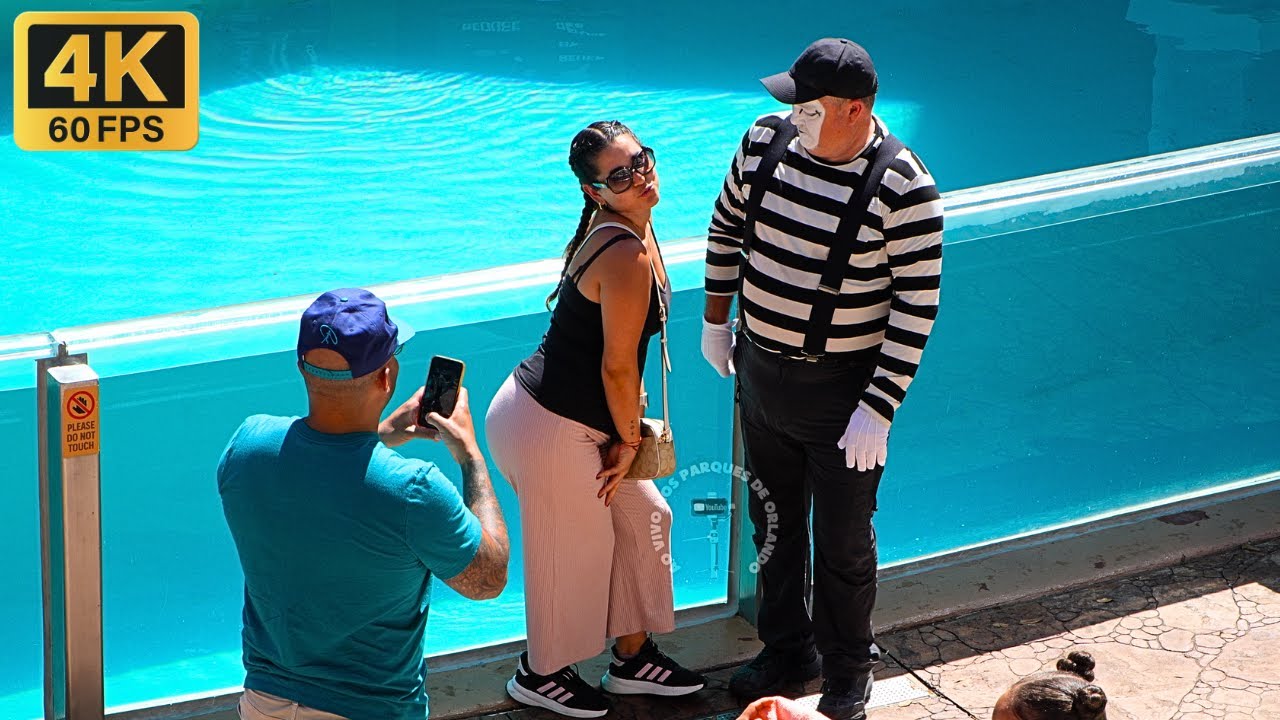 Том — самый живой и веселый мим в SeaWorld Orlando 😂🤣 #tomthemime #seaworldmime