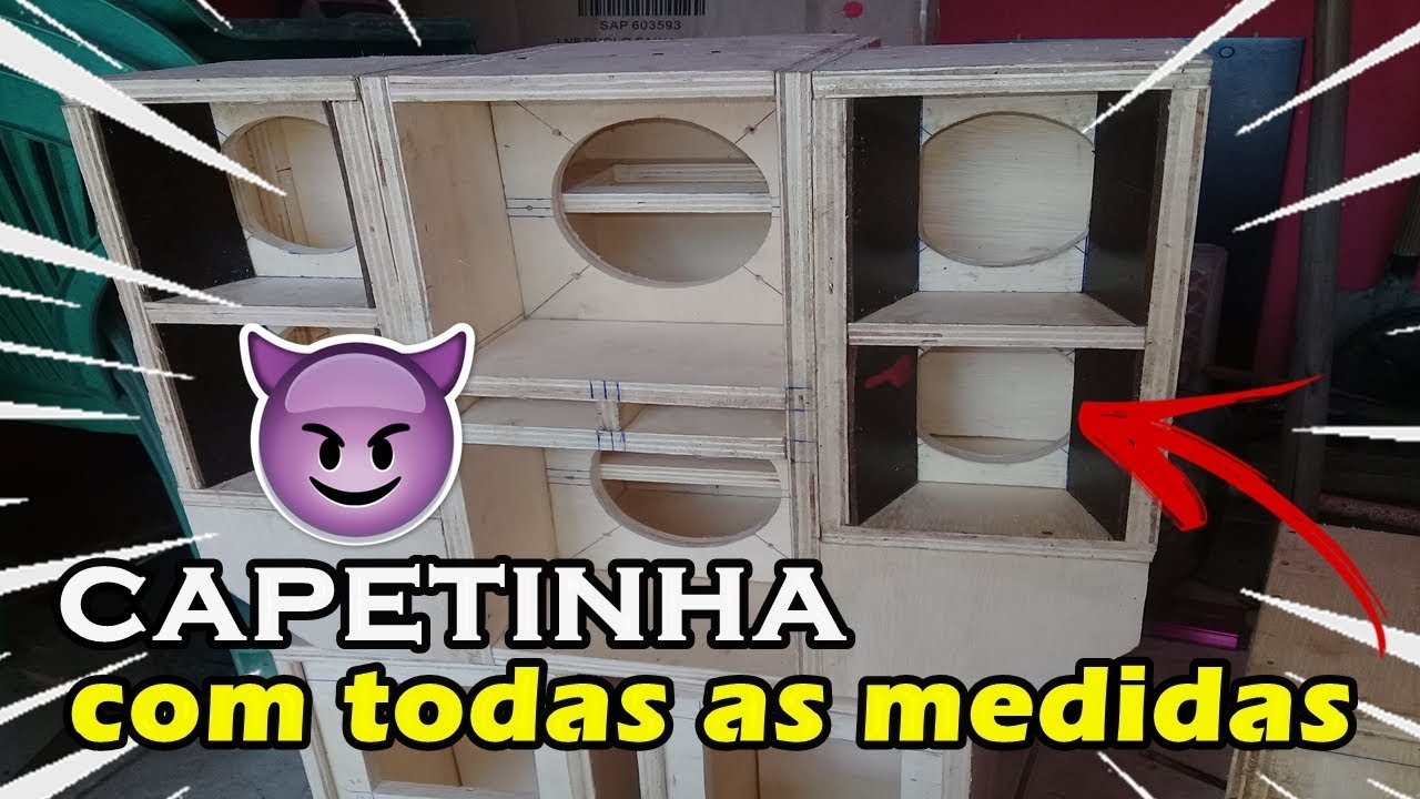 como fazer caixa de medio | capetinha 3 polegadas para mini paredão