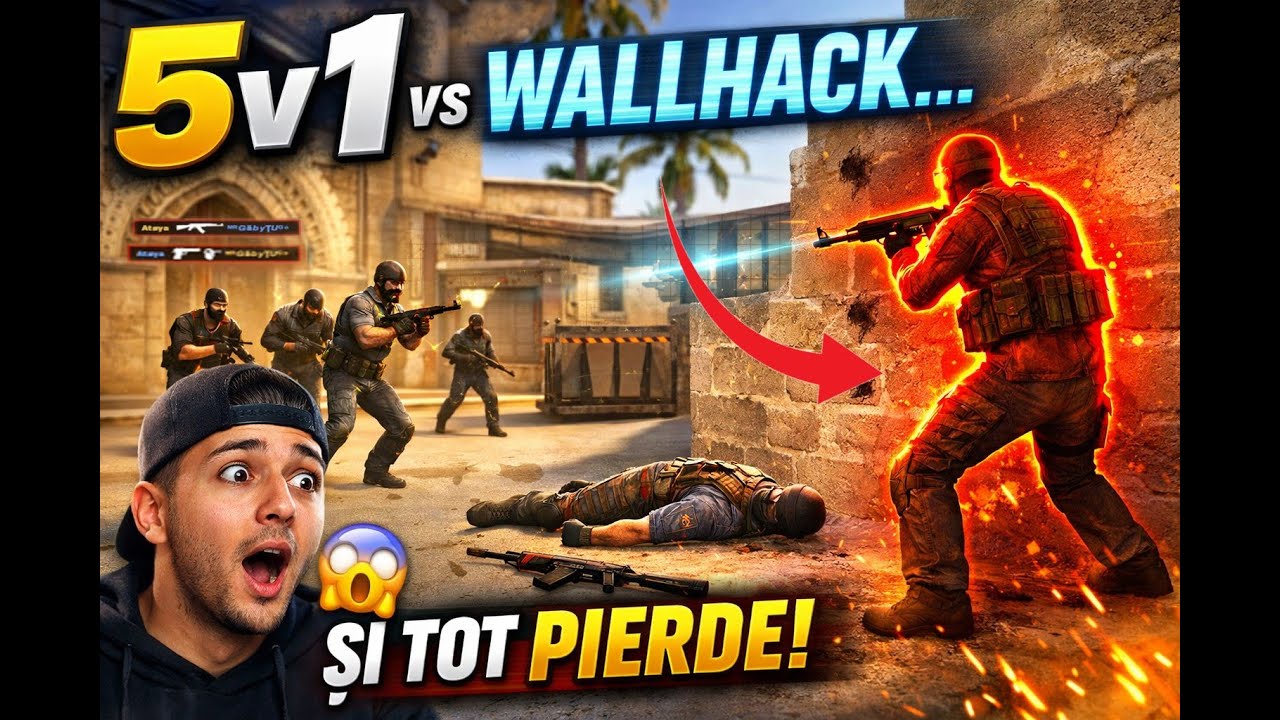4v1 vs WALLHACK… ȘI TOT PIERDE! 😱 CS2 Gameplay