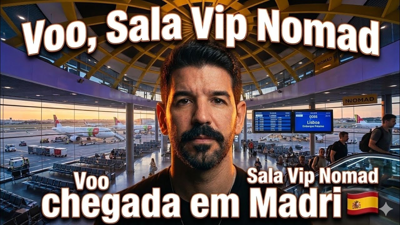Chegando em MADRI 🇪🇸✈️ | Sala Vip Nomad + Voo TAP Portugal