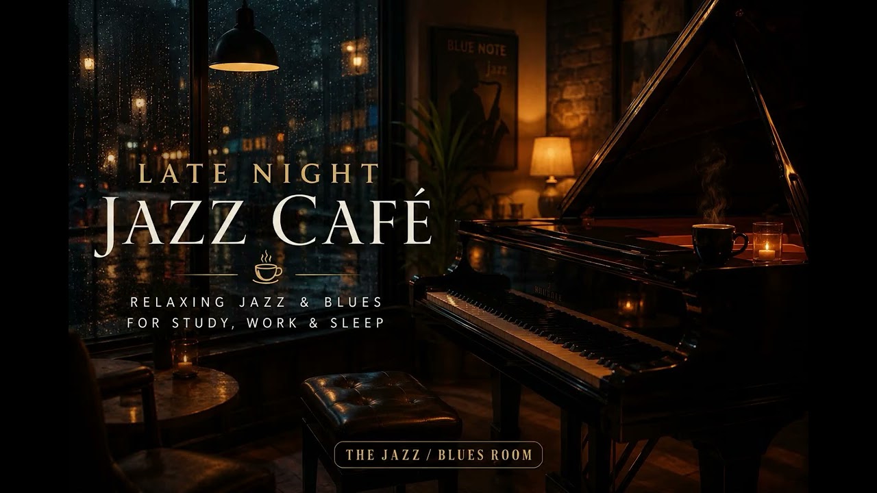 1 Hour Late Night Piano Jazz | Slow Jazz Caf&eacute; | Relaxing AI Music