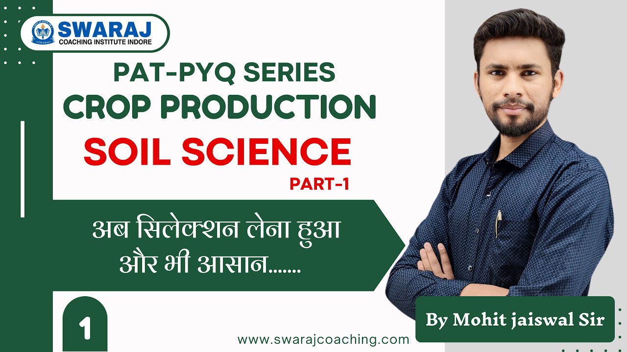 PAT PYQ Series || Soil Science Part 1 || By Mohit Jaiswal sir